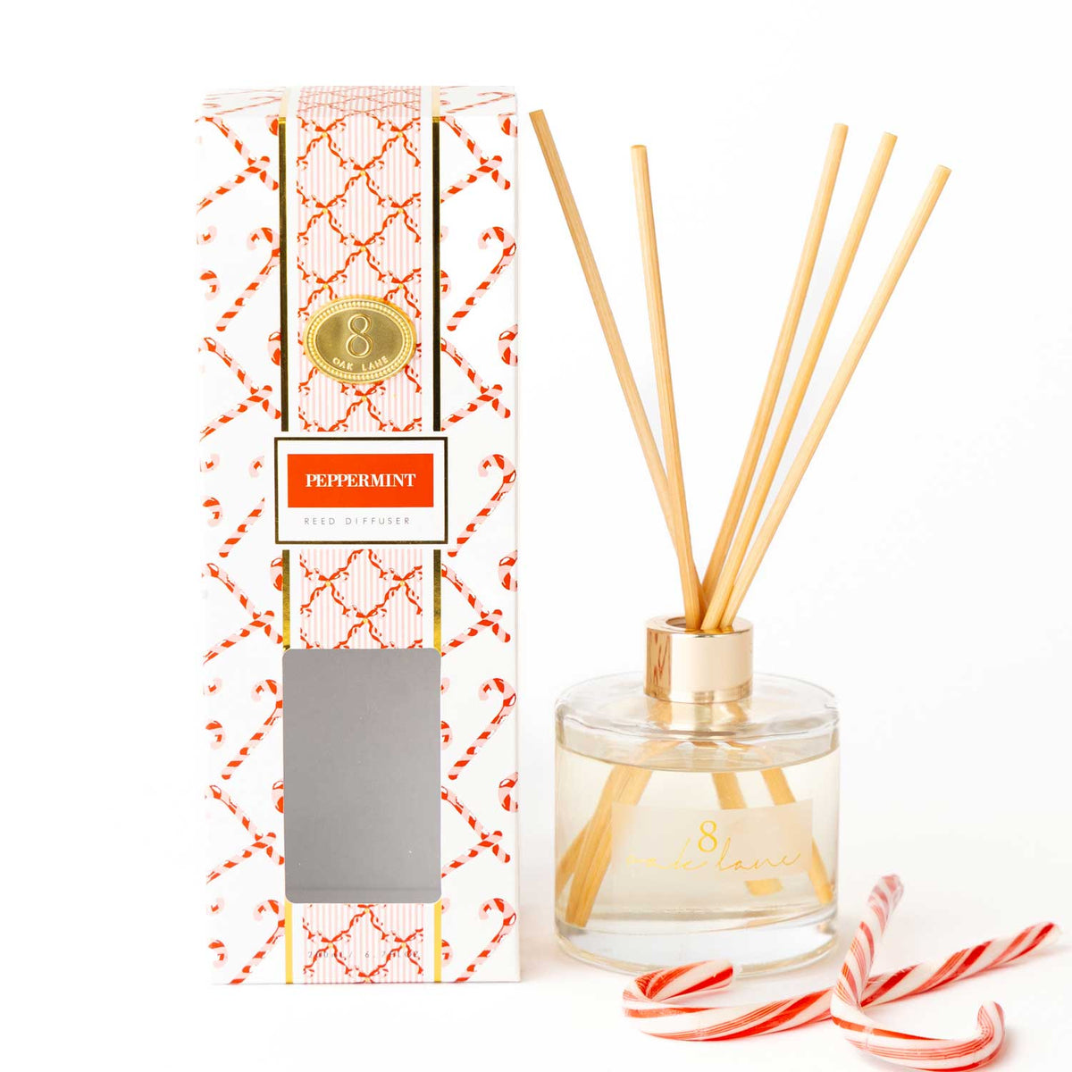 8 Oak Lane Peppermint Candy Cane Reed Diffuser