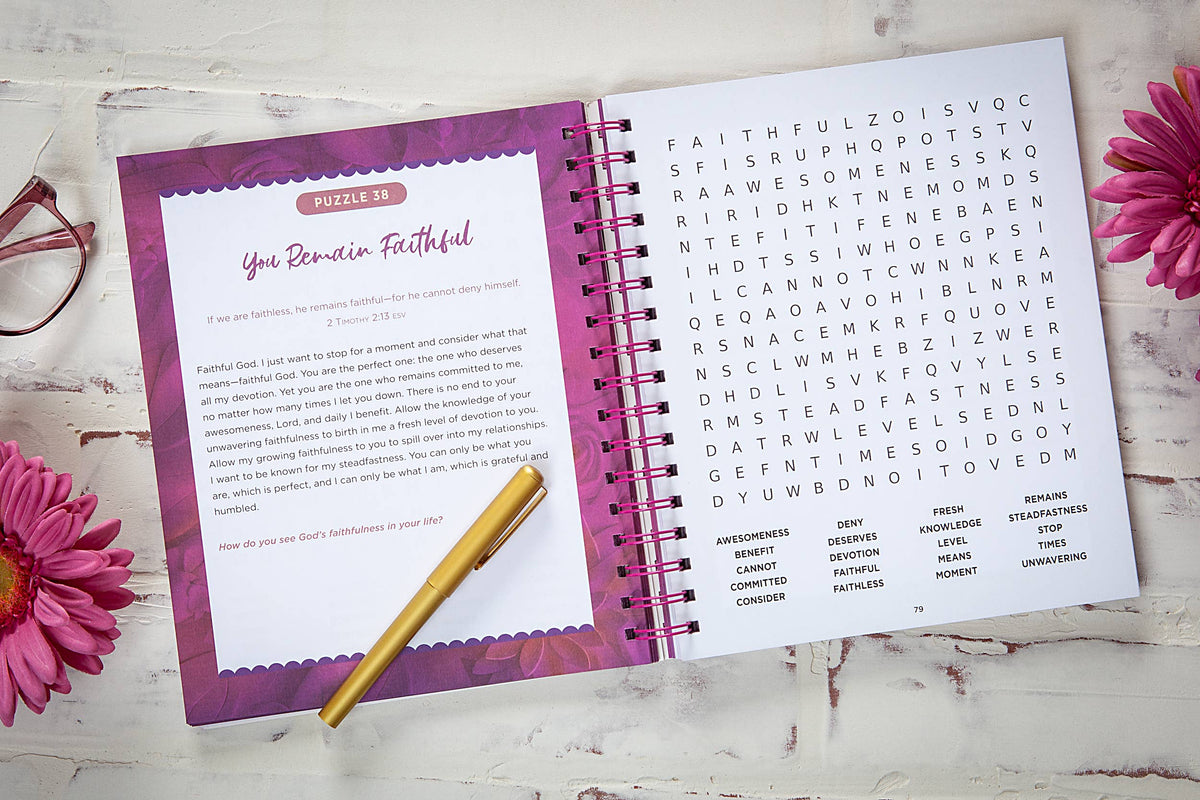 Broadstreet 100 Days of Prayer for Women Word Search Devotional book cover 2