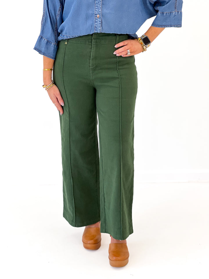 Entro Front Seam Wide Leg Pants
