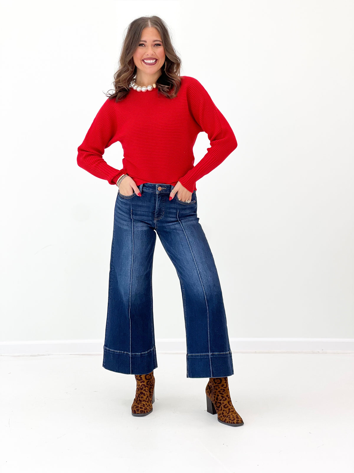 Allie Rose Soft Ribbed Dolman Top