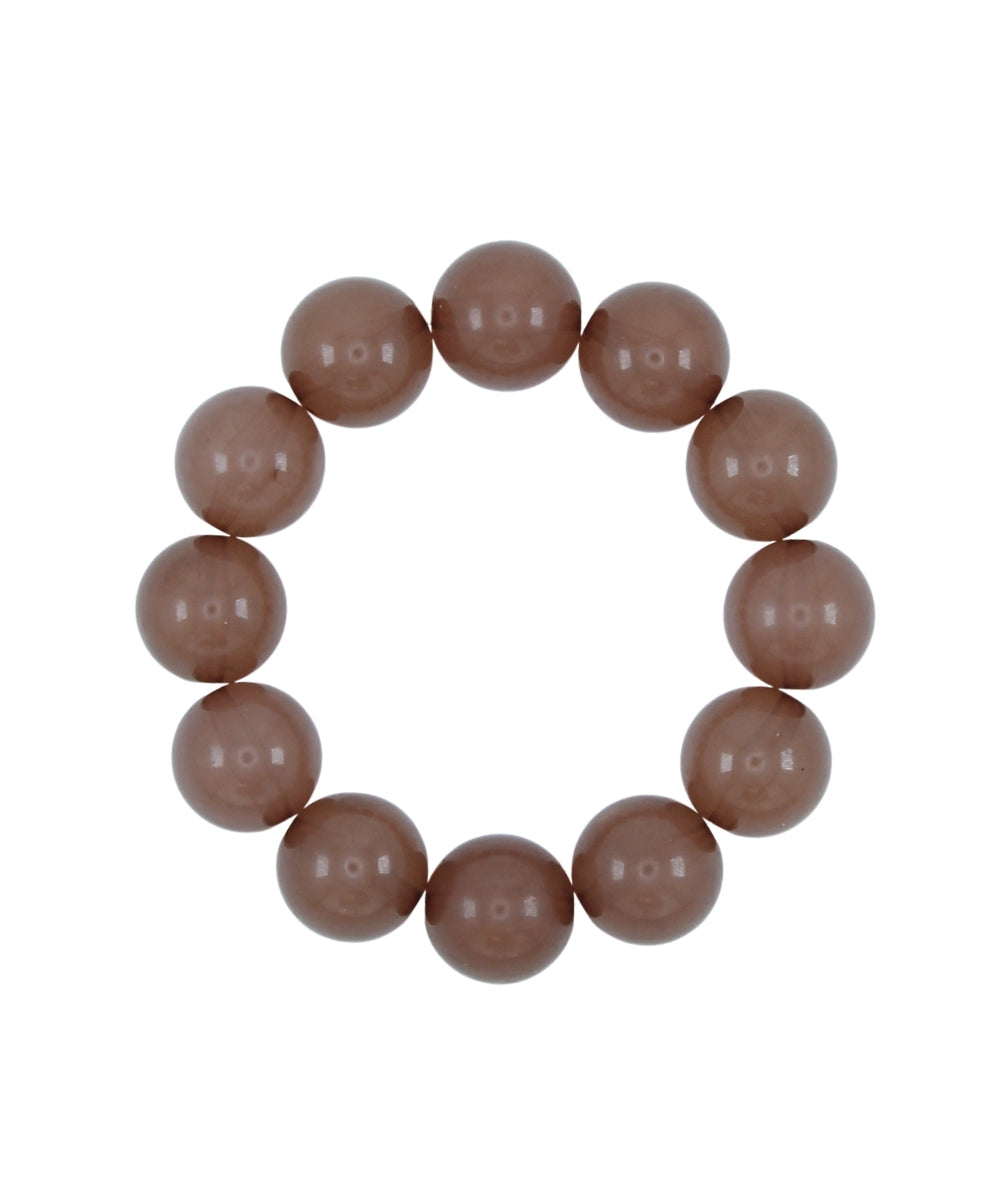 Golden Stella Colored Ball Bracelet in Taupe