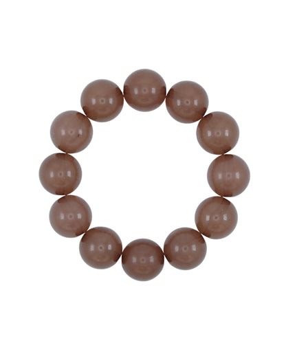Golden Stella Colored Ball Bracelet in Taupe