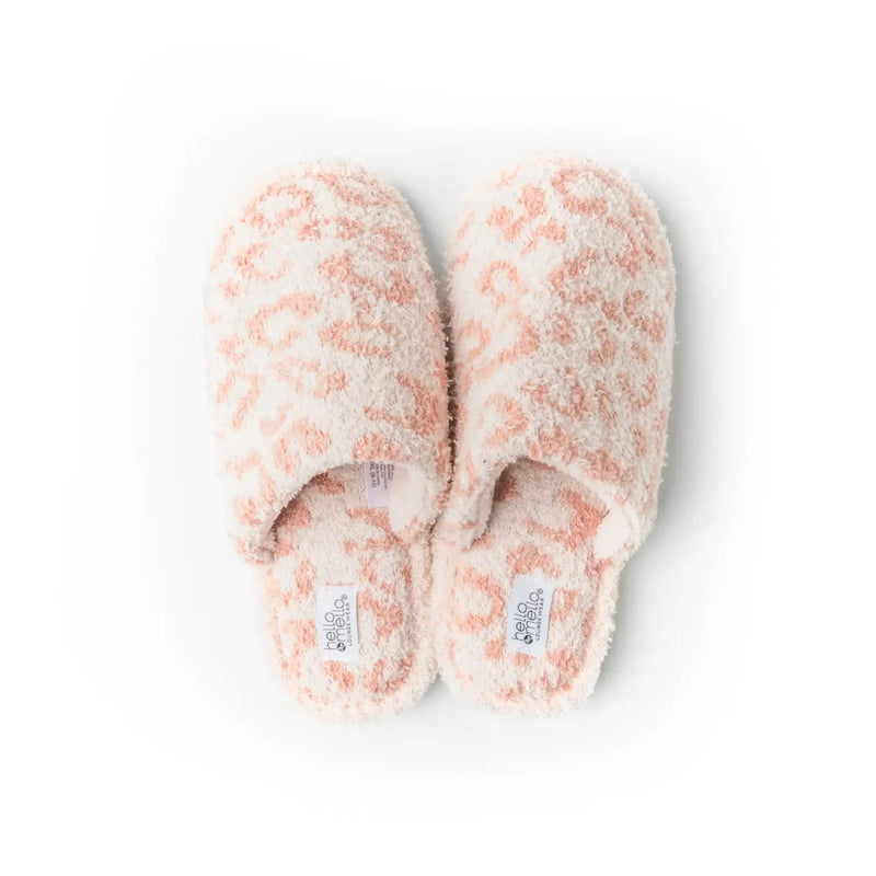 Peach Leopard Slippers