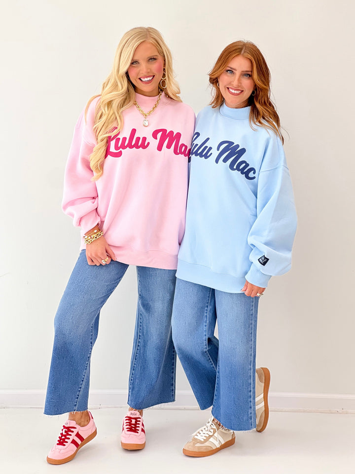 Lulu Mac Script Mockneck Sweatshirt