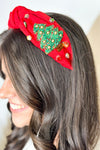 Christmas Tree Beaded Stone Headband