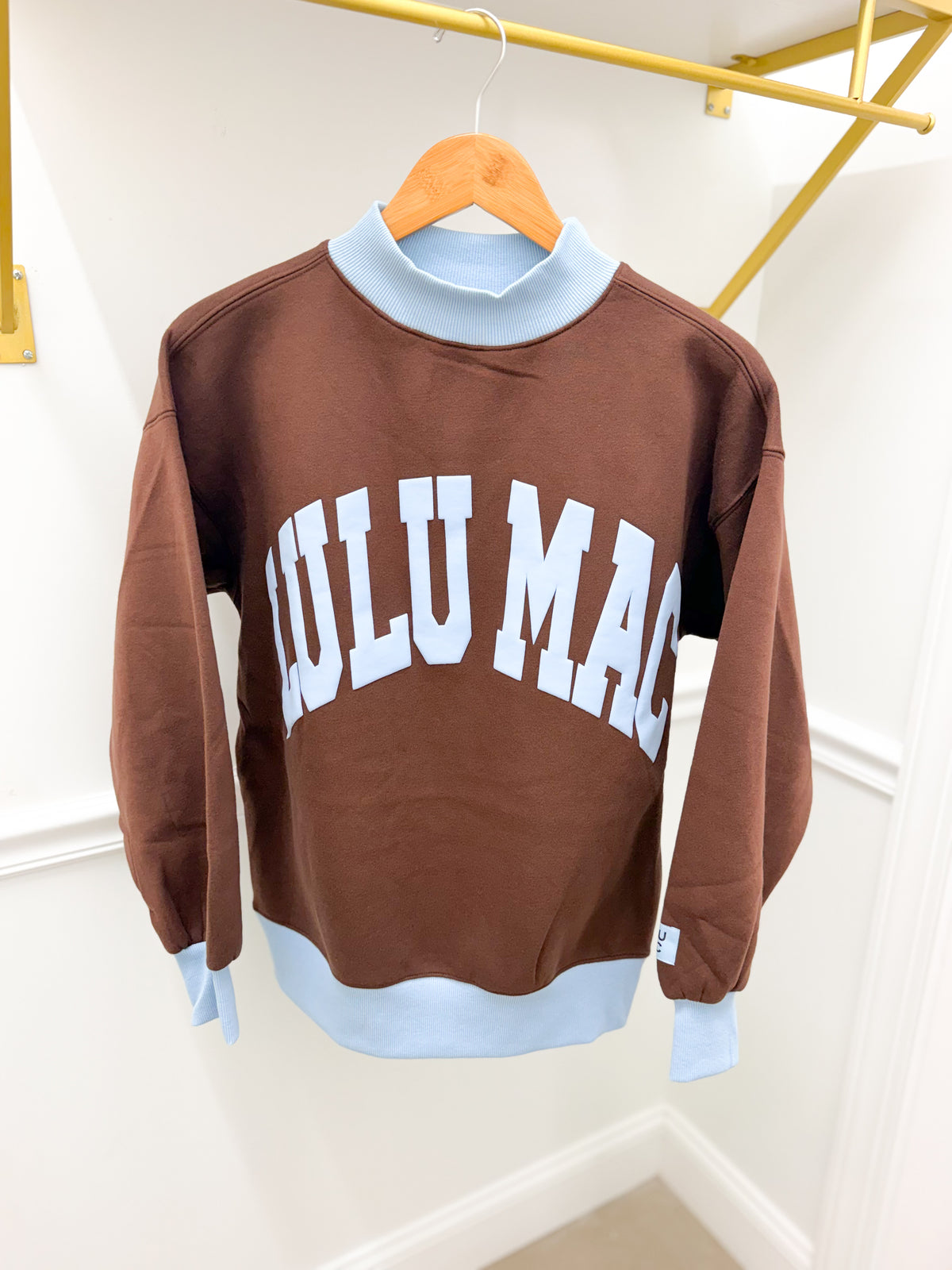 LuLu Mac Puff Mock Neck Sweatshirt