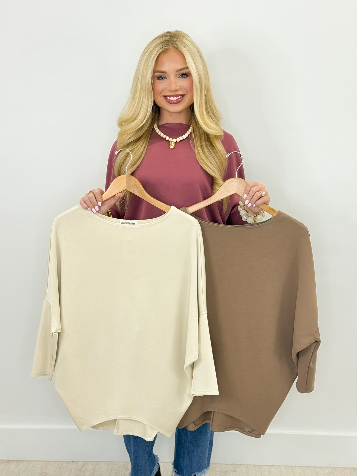 Charlotte Avery Signature Scuba Essential Dolman Top