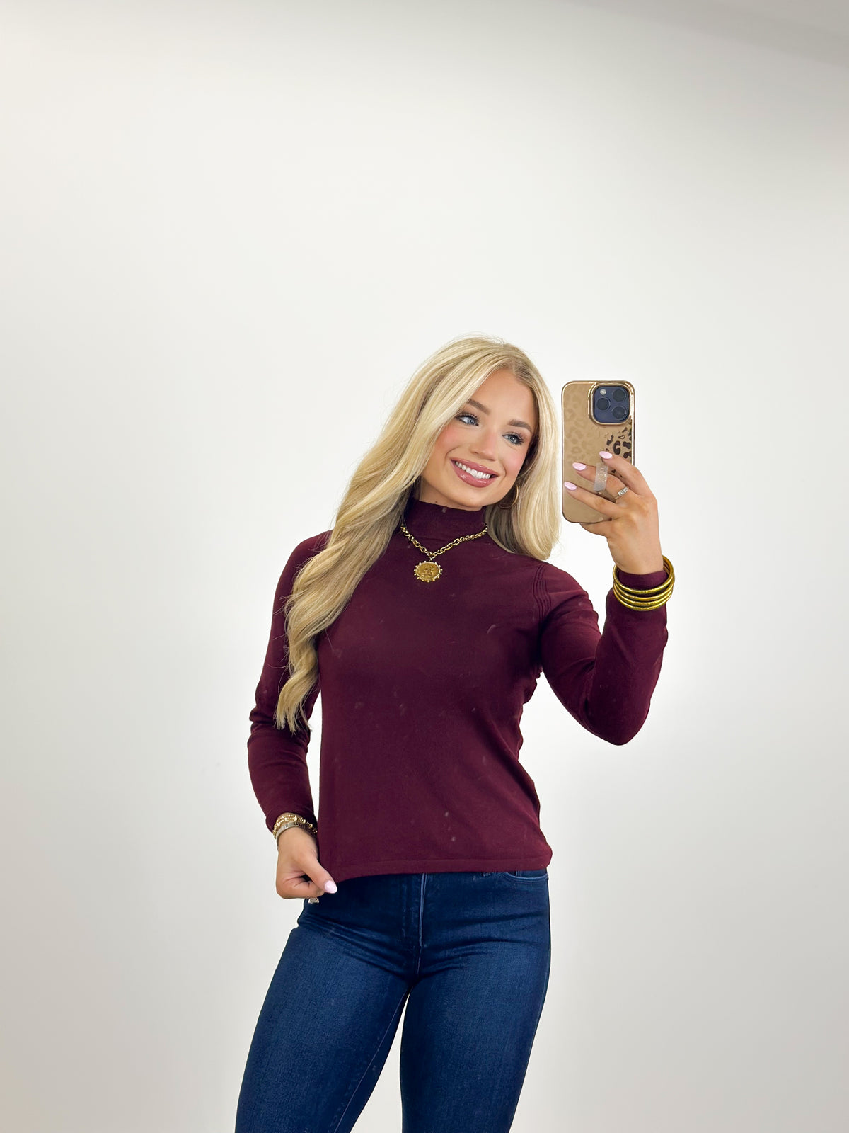 Charlotte Avery Mockneck Top