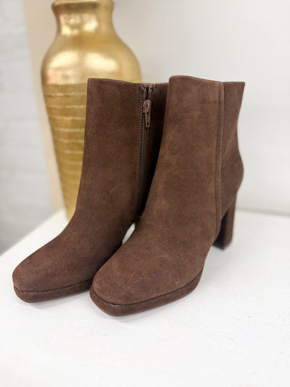 MIA Stefania Suede Block Heel Boot