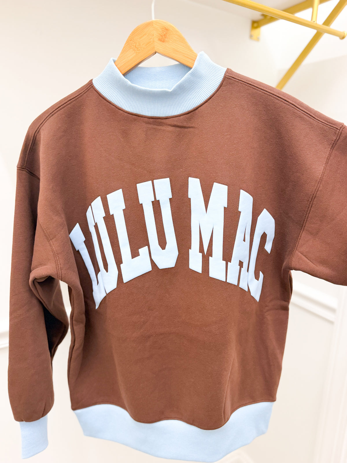 LuLu Mac Puff Mock Neck Sweatshirt