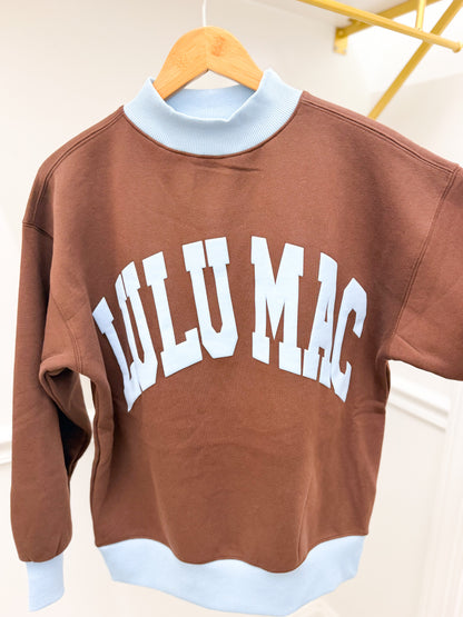 LuLu Mac Puff Mock Neck Sweatshirt