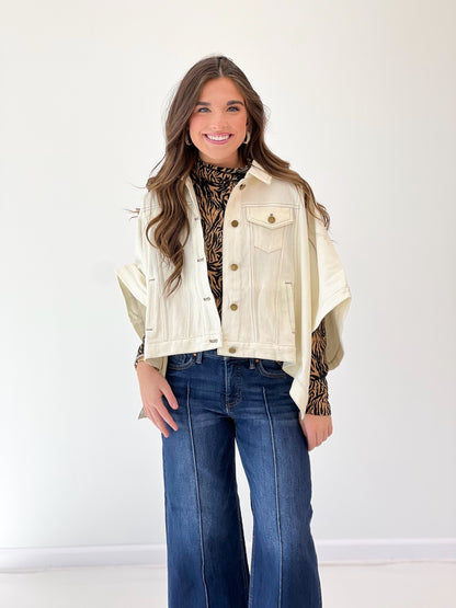 Zebra print mockneck top with long sleeves, high collar, black-and-white