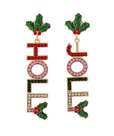 Golden Stella Jolly Holiday Drop Earrings in Multi/Gold