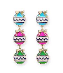 Christmas Linear Ornament Earrings
