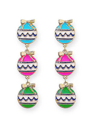 Christmas Linear Ornament Earrings