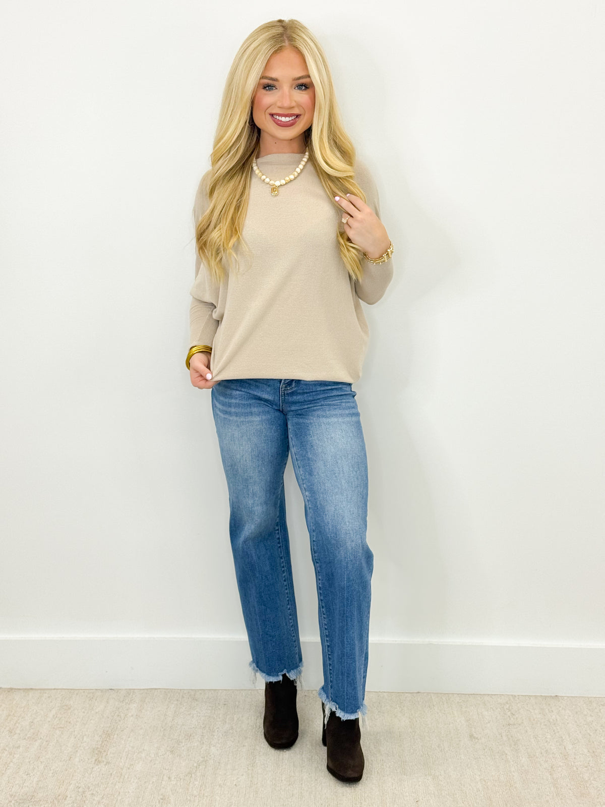 Charlotte Avery Signature Crepe Hacci Essential Dolman Top