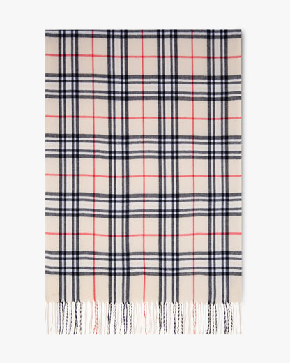 Original USA Soft Feel Highland Plaid Scarf Beige