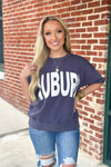 Washed Navy Short Sleeve State Logo Sweatshirt