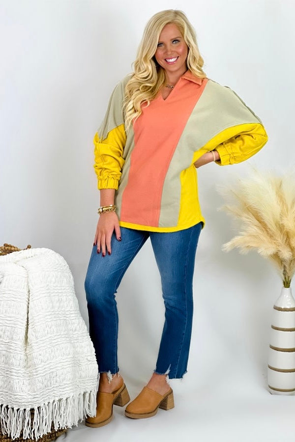 Sunrise Combo Loose Fit Sweatshirt