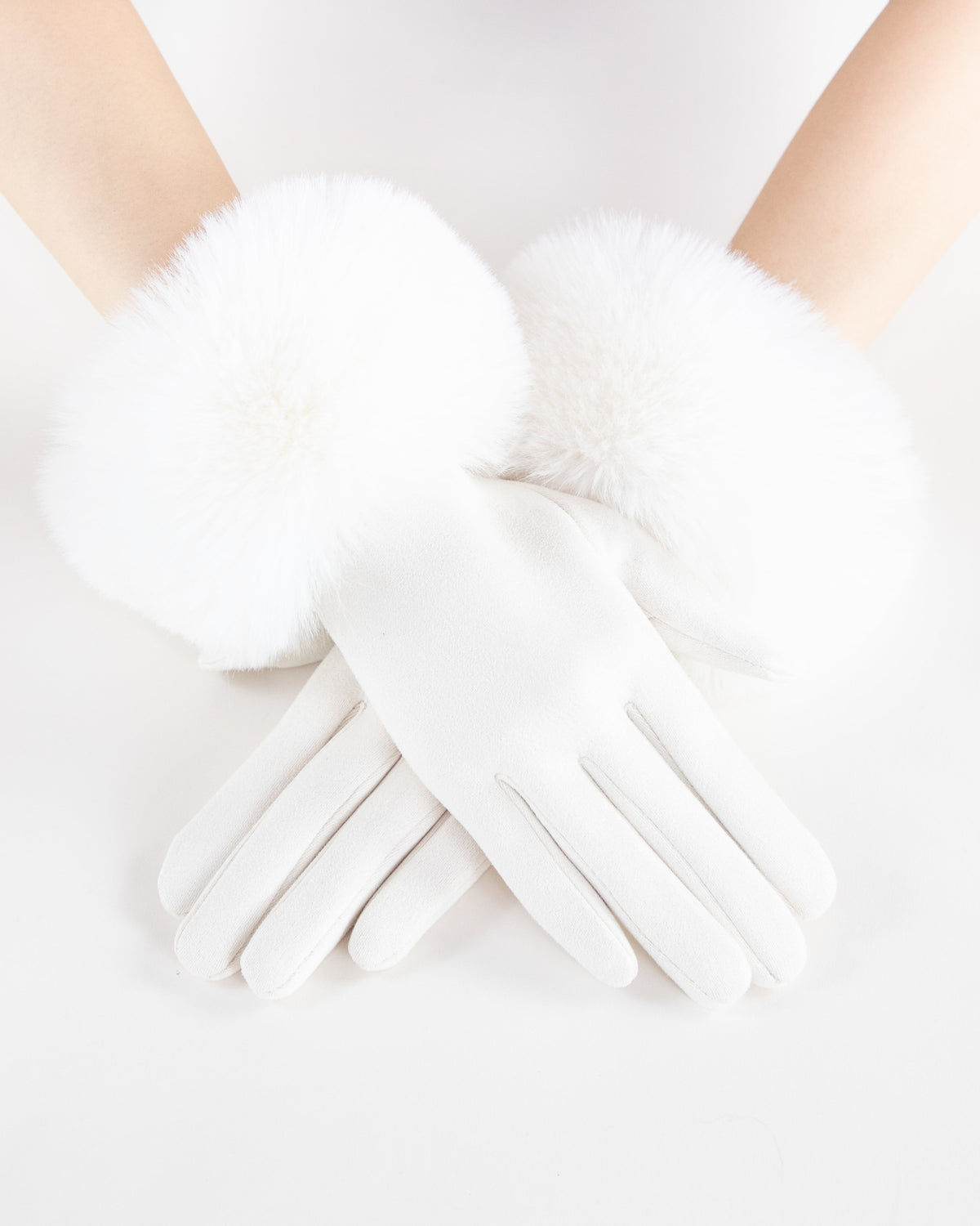 Original USA Luxe Suede Faux Fur Cuff Gloves