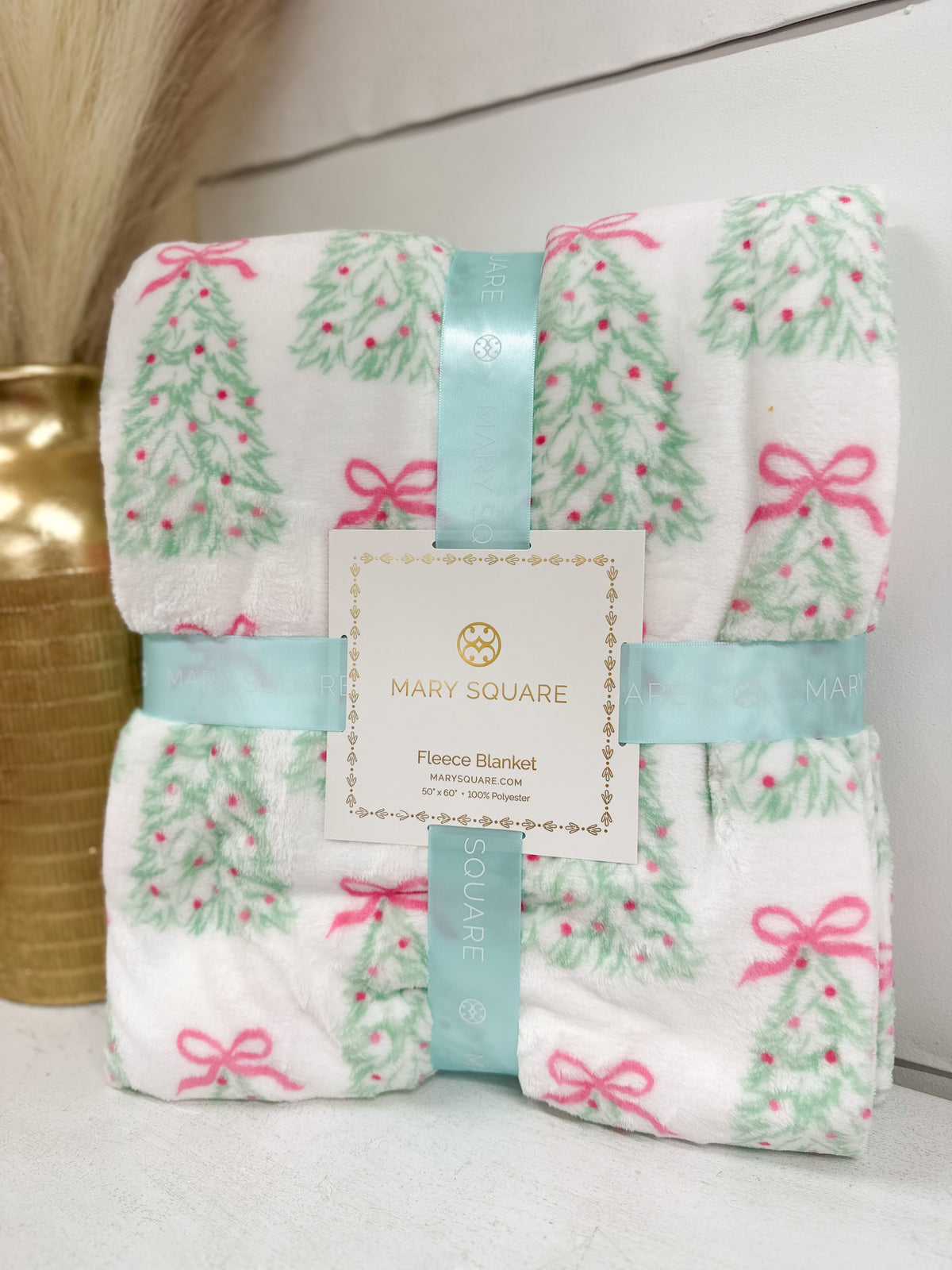 Mary Square Rosy Woodlands Blanket
