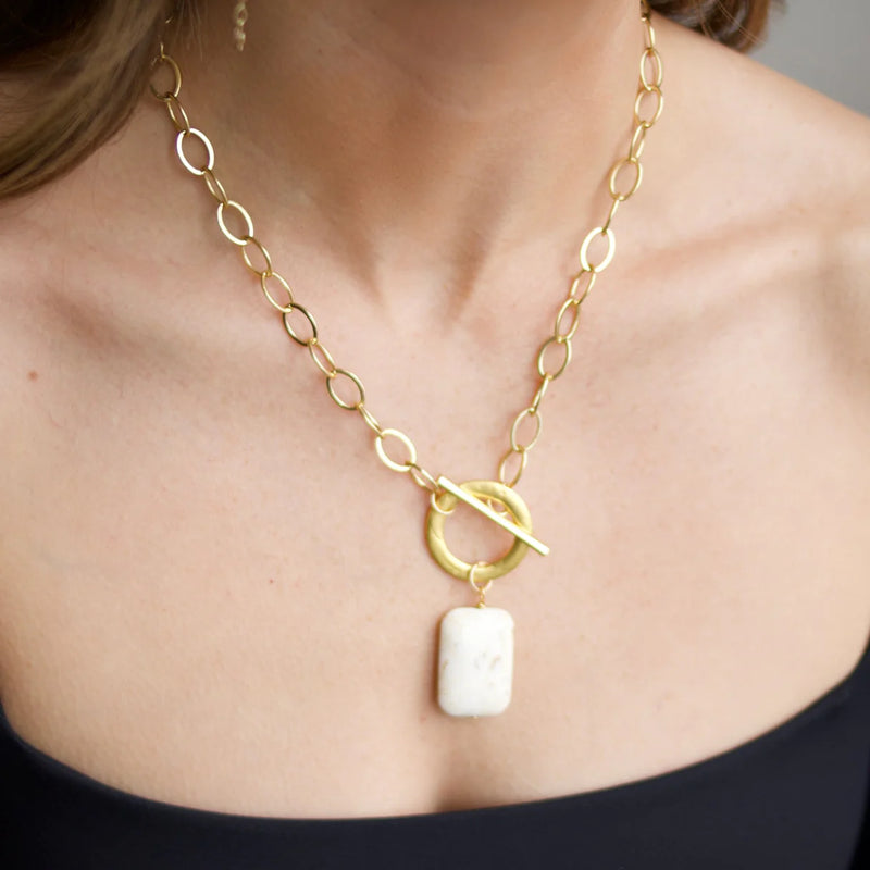Together Toggle White Necklace