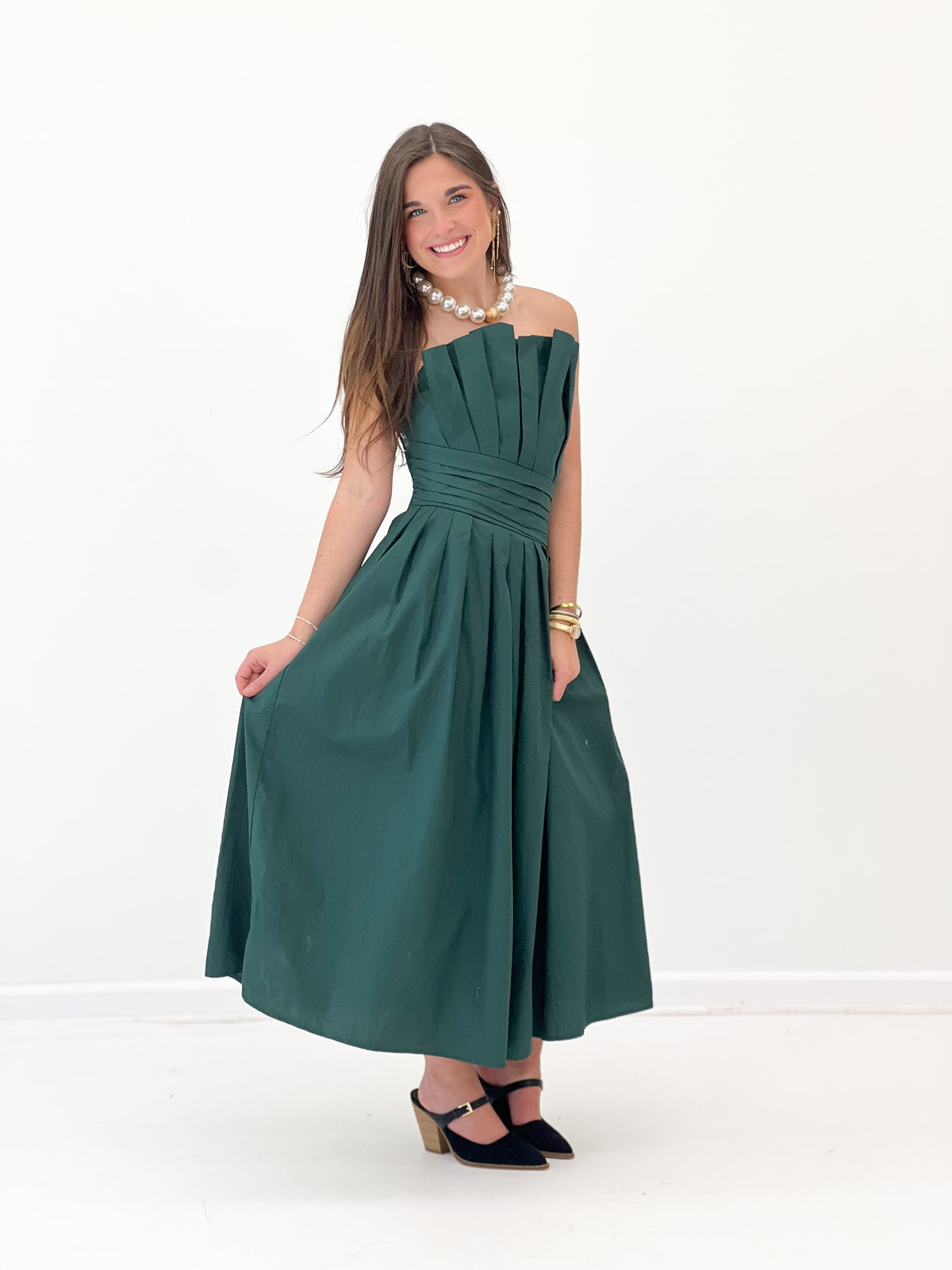 Entro Strapless Detailed Dress