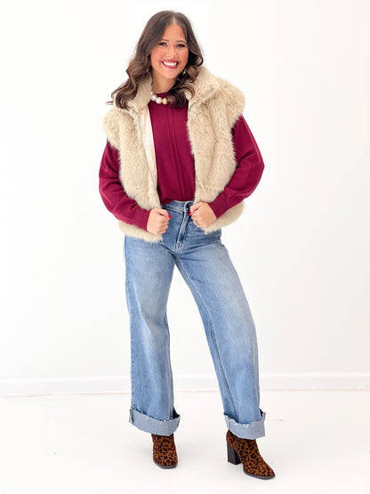 Eesome Faux Fur Zip Vest | Eesome