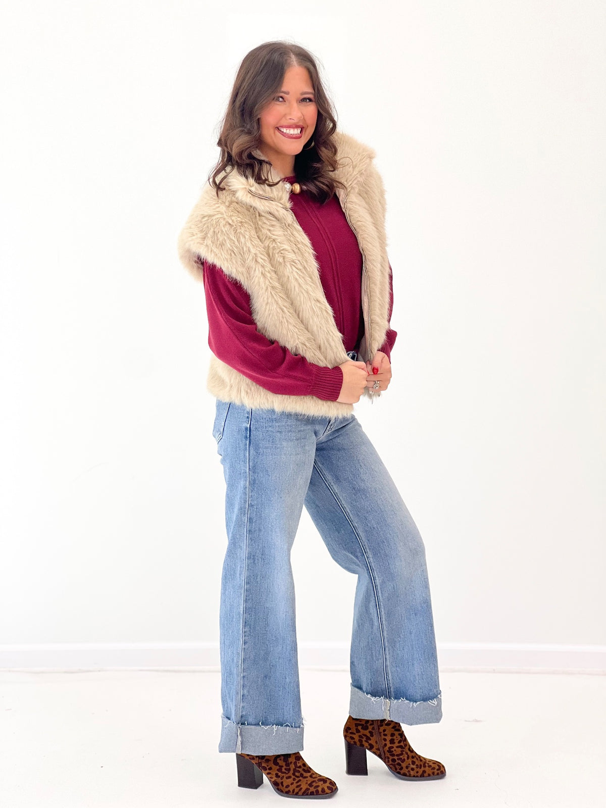 Eesome Faux Fur Zip Vest | Eesome