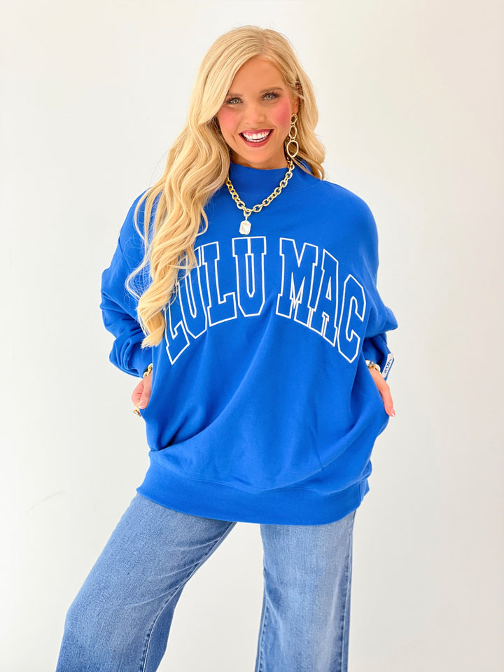 Lulu Mac Stitch Mockneck Terry Cloth