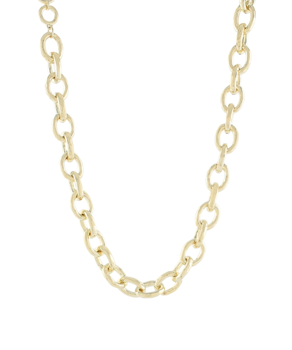 Golden Stella Oval Chain Necklace in Gold