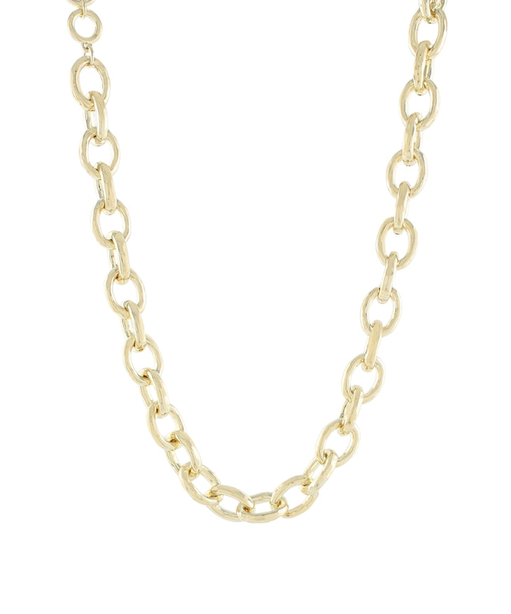 Golden Stella Oval Chain Necklace in Gold