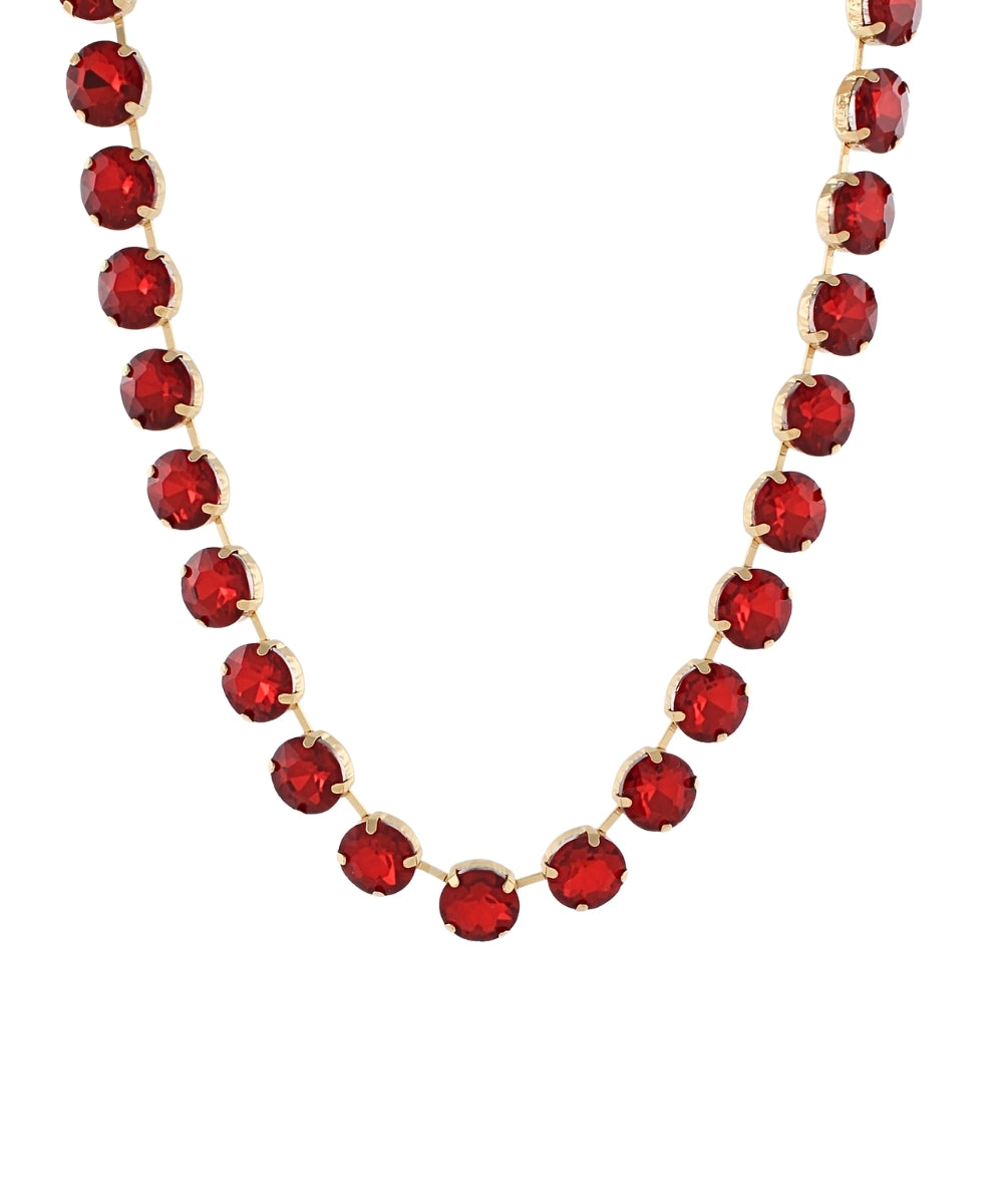 Golden Stella 15mm Rhinestone Necklace in Siam
