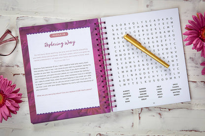 Broadstreet 100 Days of Prayer for Women Word Search Devotional book cover 3