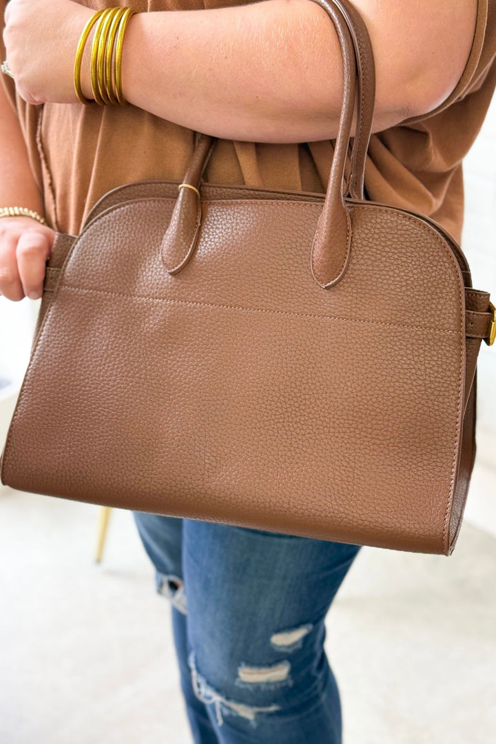 Audrey Satchel Tote Bag - Espresso - Lavish Boutique Accessories