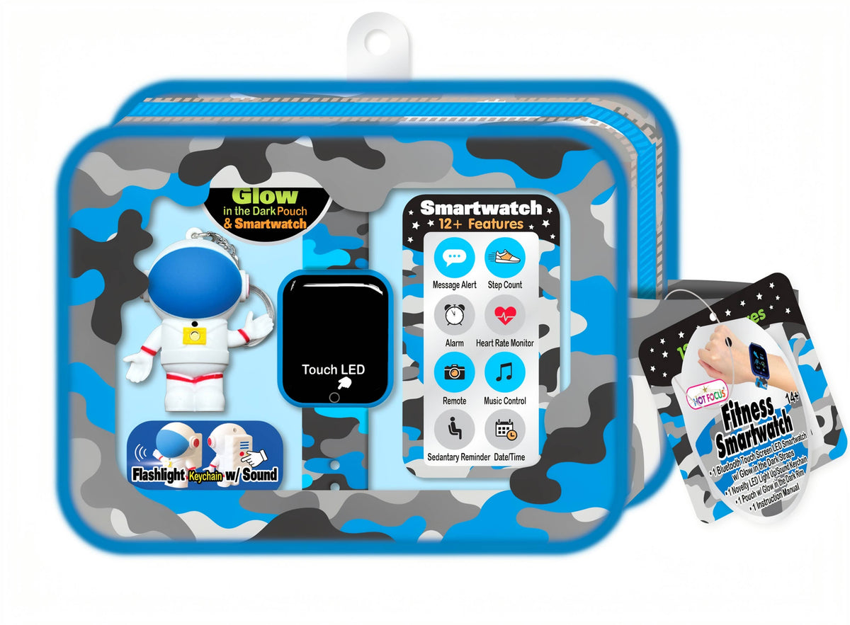 Hot Focus Fitness Smartwatch Set Camouflage