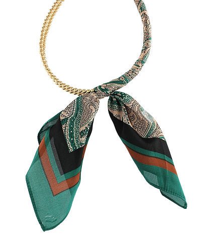 Ball bead scarf necklace in a long looping strand