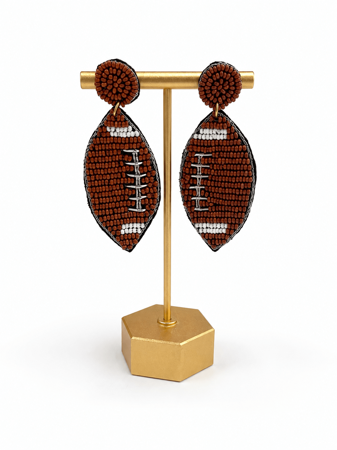Bead Football Earring - Lavish Boutique09-JEWELRY