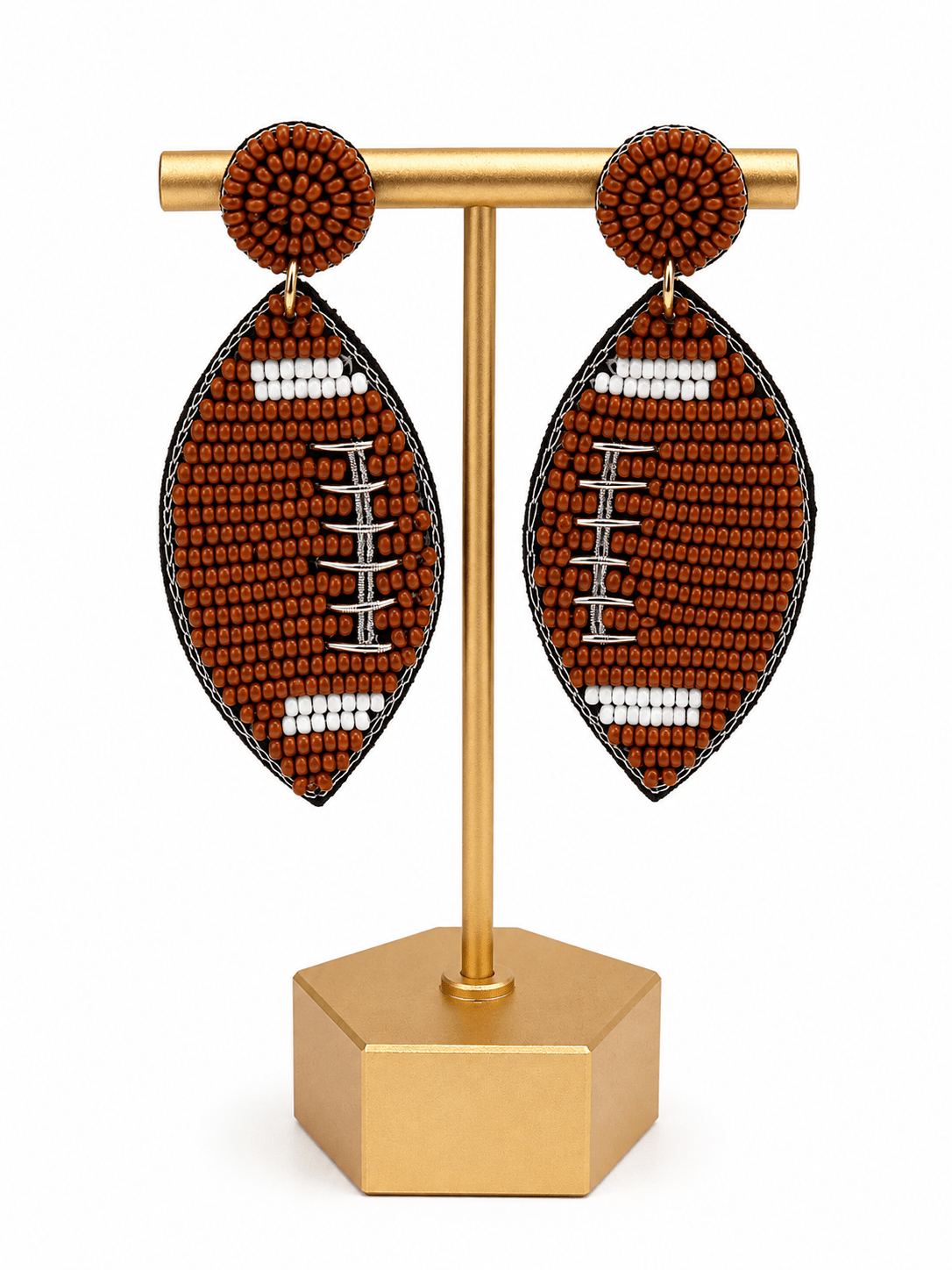Bead Football Earring - Lavish Boutique09-JEWELRY