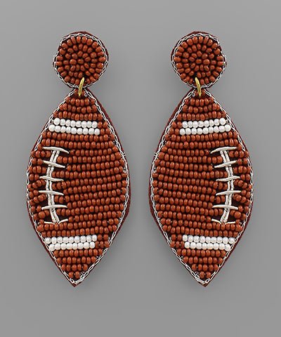 Bead Football Earring - Lavish Boutique09-JEWELRY