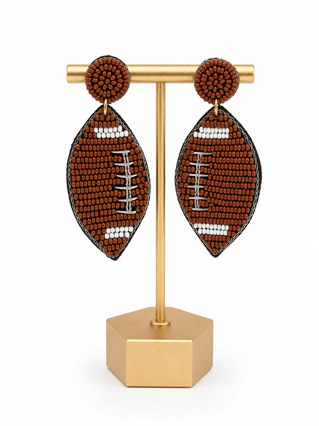 Bead Football Earring - Lavish Boutique09-JEWELRY