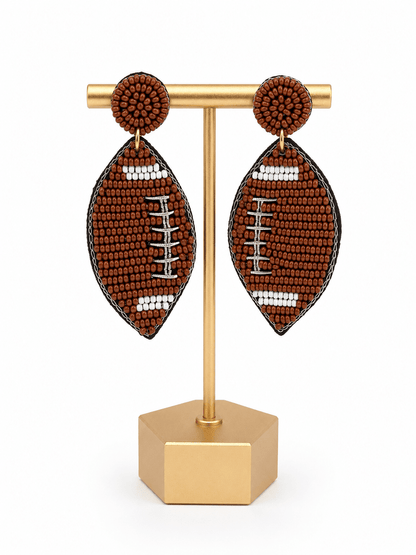 Bead Football Earring - Lavish Boutique09-JEWELRY