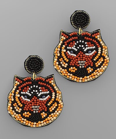 Bead Tiger Earring - Lavish Boutique09-JEWELRY