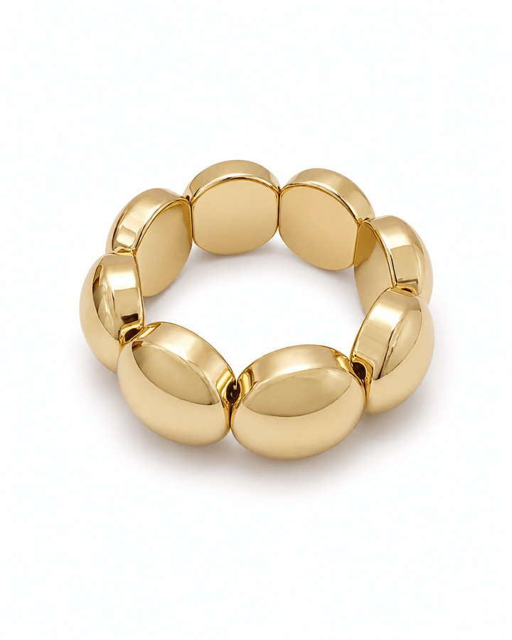 Beaded Metal Stretch Bracelet - Lavish Boutique09-JEWELRY