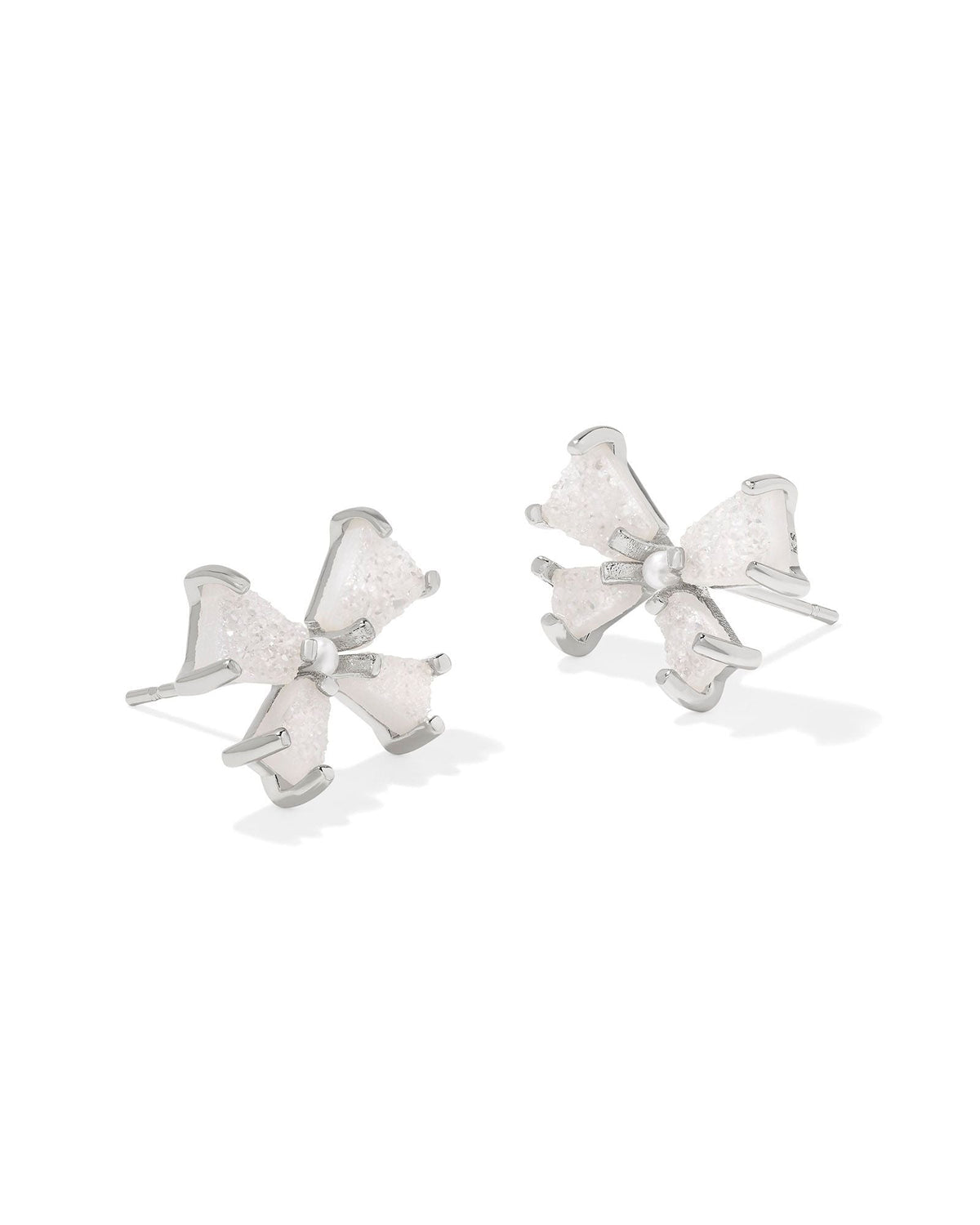 Blair Bow Stud Ear Rhod Iri Drusy - Lavish Boutique09-JEWELRY