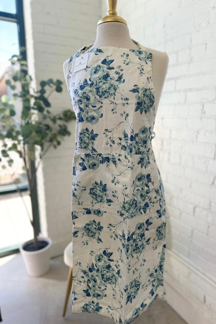 Blue Rose Apron - Lavish Boutique 310 Home - Gift