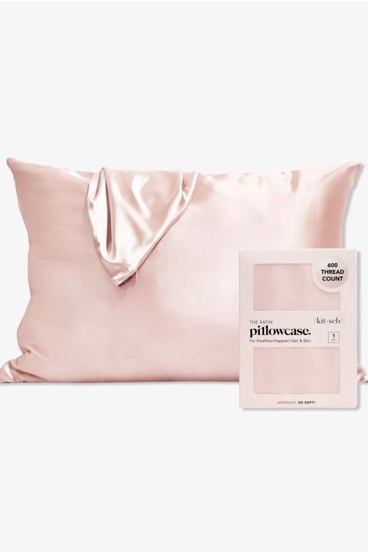 Standard satin pillowcase in blush