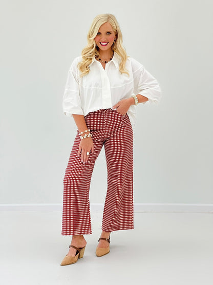 Brad & Rena Long Sleeve Collared Button Down Top - Lavish Boutique01-TOPS