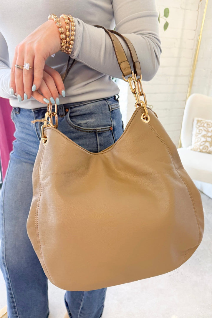 Brown Leather Hobo Bag - Lavish Boutique 250 Bags& - Purses