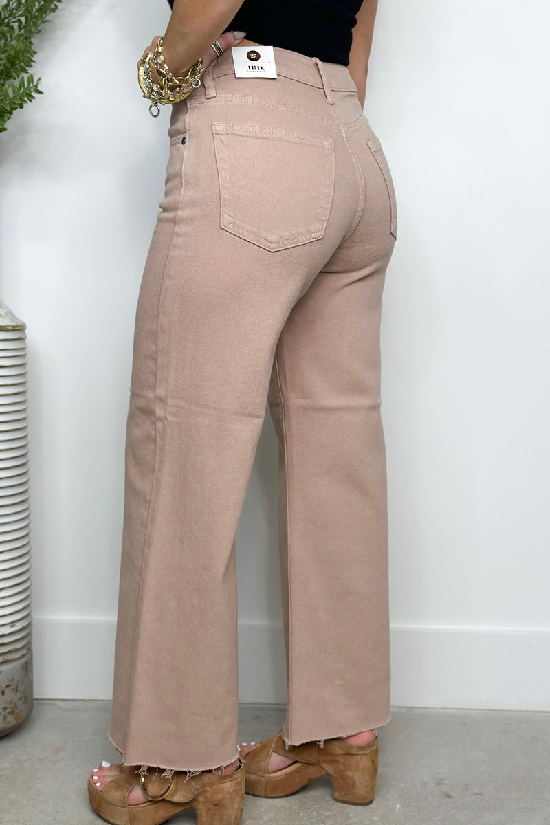 Natural Slim Wide Leg Jeans